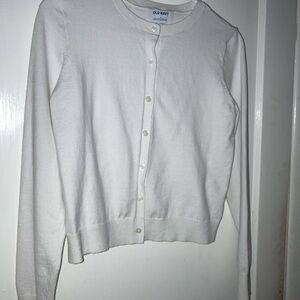 Old Navy White Cardigan Sweater